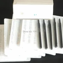 9ft Размеры 50 шт. Пластик Черный Длинные татуировки сцепление Вышивка Крестом Иглы насадки длинные Размеры Насадки для татуировок