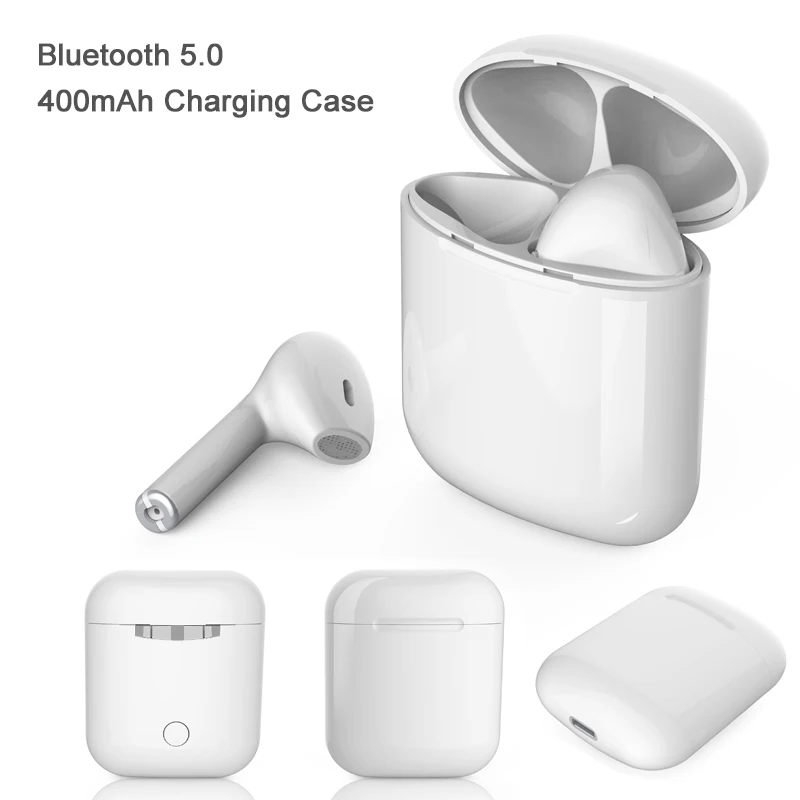 

Newest I9 TWS 5.0 Bluetooth Headset Mini Wireless Earphone Stereo Earbuds Sports Earphones for IP 8Plus XS Samsung Xiaomi