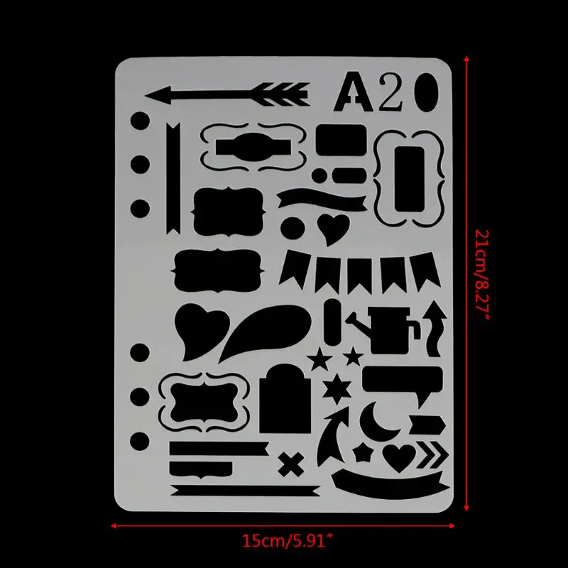 24 шт. шаблон для рисования трафареты журнал тетрадь дневник в стиле Скрапбукинг A5 DIY канцелярские принадлежности Школьные офисные принадлежности