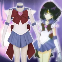 Japanese Anime Sailor Moon Super S Cosplay Gaurdian Senshi Deluxe Super Sailor Saturn Hotaru Tomoe Cosplay del Vestido de Lujo
