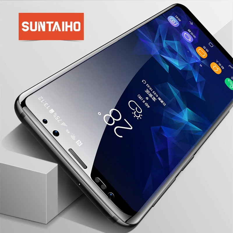 Suntaiho 3D изогнутое полное покрытие закаленное стекло для samsung Galaxy A6 Plus Защита экрана для Galaxy A8 S7edge S8 S9 Plus A5