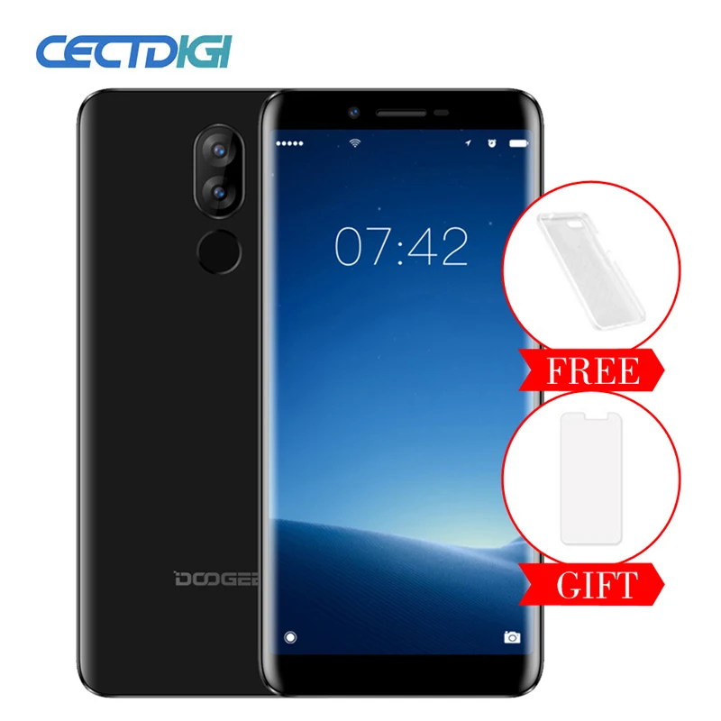 

DOOGEE X60L 2GB 16GB 5.5" HD 18:9 Cell Phone Android 7.0 MTK6737 Quad Core 13MP Dual Rear Cameras 3300mAh 4G LTE Smartphone