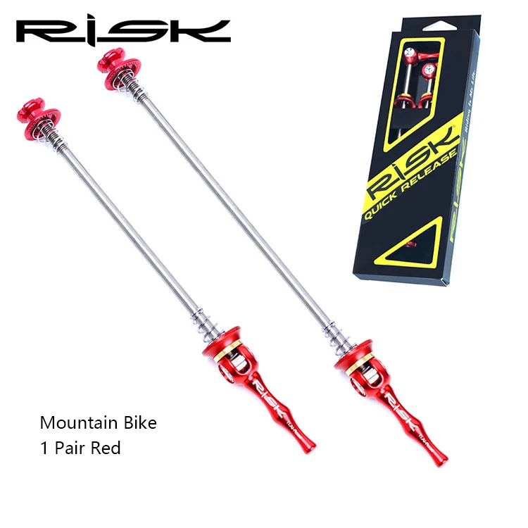 Red Mountain Bike 1 пара Горный Дорожный велосипед Велоспорт велосипед колеса втулка QR Quick Release шампур Титан сплав мост передний и задний комплект - Цвет: Red Mountain Bike