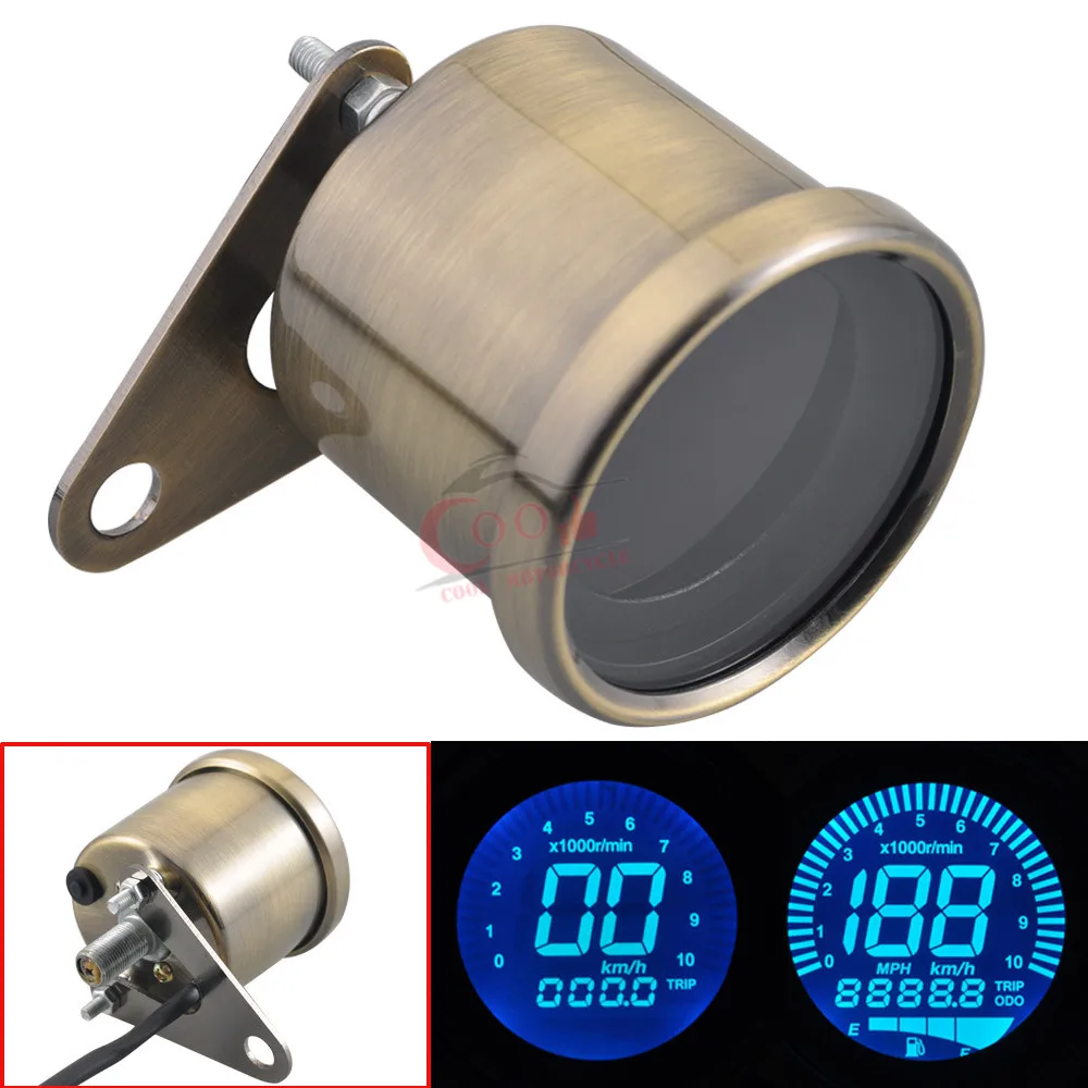 

12 V Universal Digital Motorcycle LCD Screen Speedometer Odometer Techometer Fuel Gauge