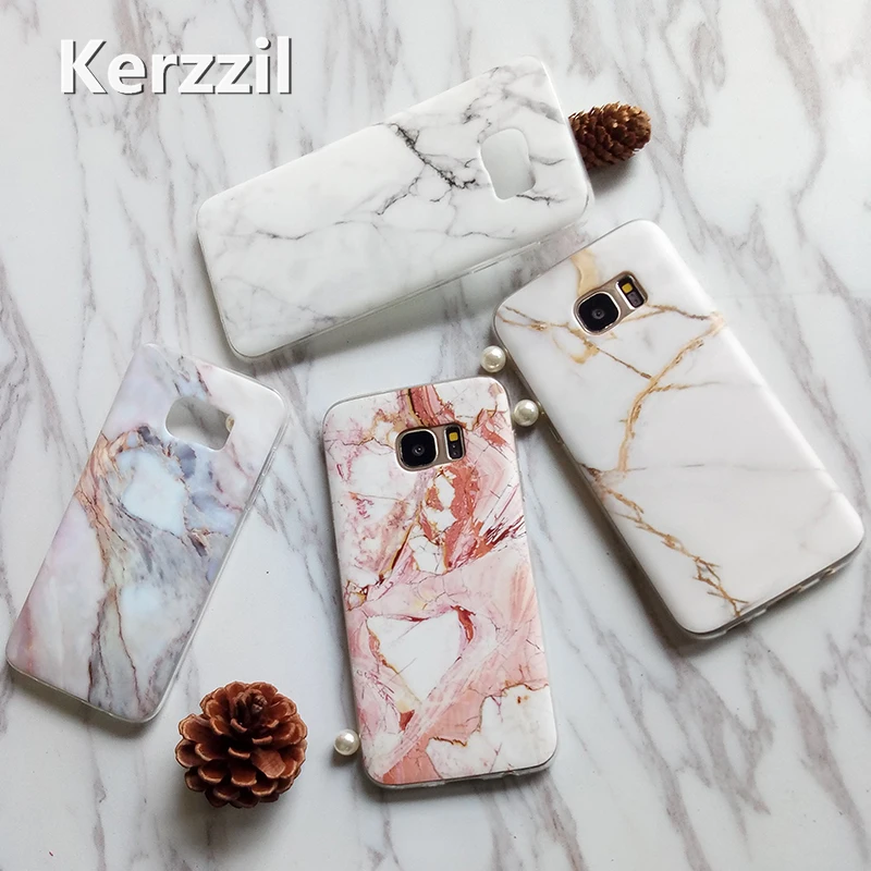 

Kerzzil Marble Silikon Case For Samsung S10 Lite S7 S8 S9 Note 8 9 Soft Silicone Matte TPU Case For Samsung S7 Edge S8 S9 Plus