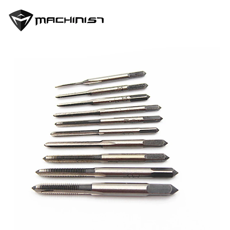 

10pcs/Set Hand Screw Tap Thread Wire Taps Threading Taps M1 M1.2 M1.4 M1.6 M1.7 M1.8 M2 M 2.5 M 3 M3.5 Car Repair Set Tools
