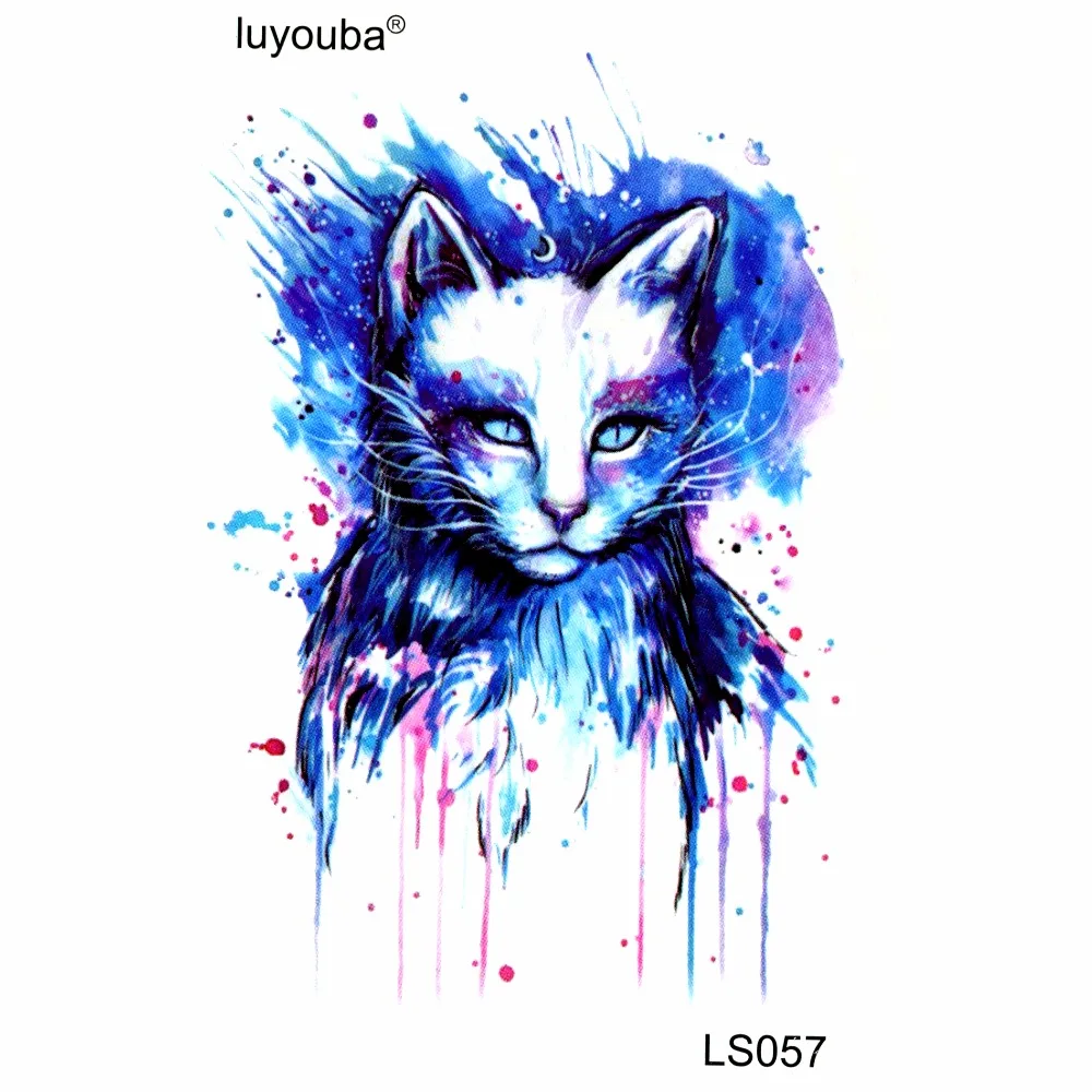 White Cat Waterproof Temporary Tattoos Men Maquiagem harajuku tatto hello kitty tatoos tatouage glitter tattoo tatoo kids