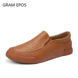 GRAM эпос 2018 Для мужчин повседневная обувь мужские лоферы для вождения мокасины без шнуровки обувь Для мужчин удобные лето-весна осеннее