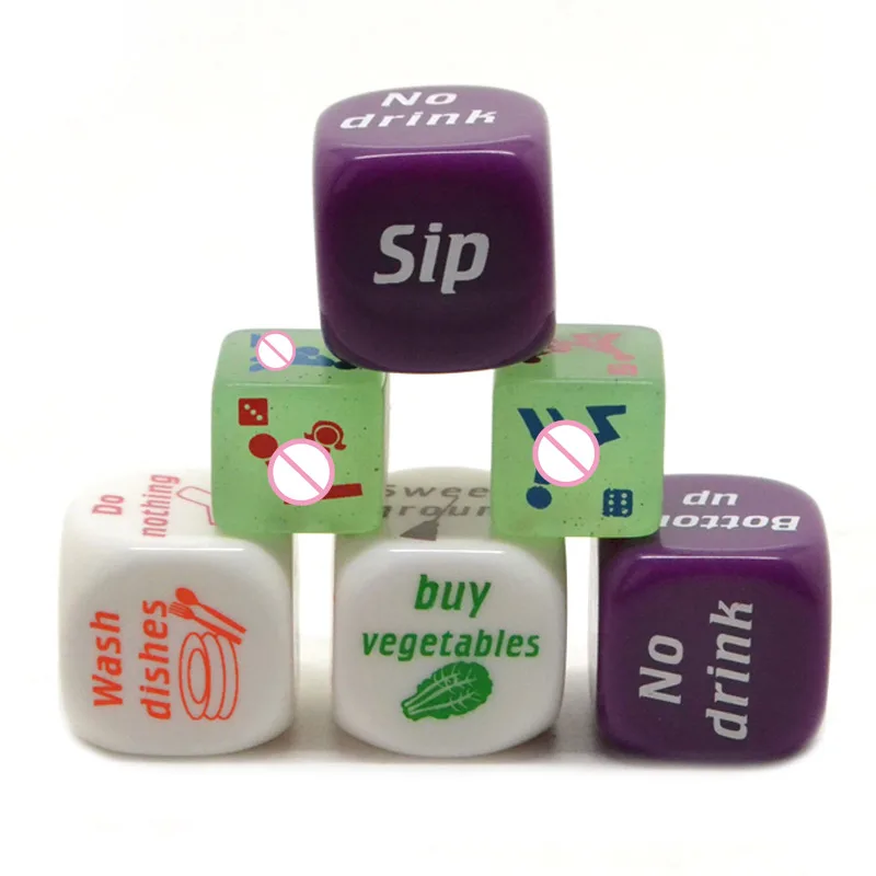 6pcs/lot Funny Couples Gameing Toys, Housework Decider