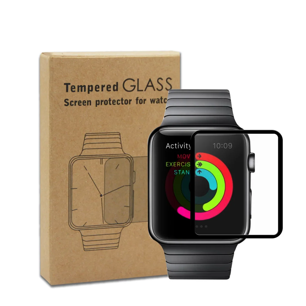 Full Cover Tempered Glass for Apple font b Watch b font 38 42 Screen Protector 9H