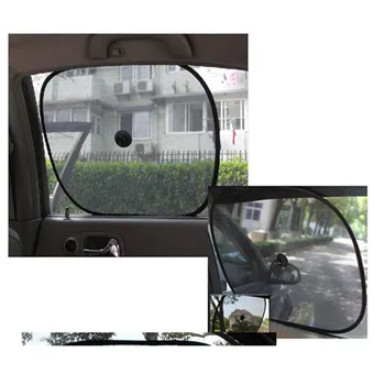 

2pcs Black Side Car Sunshades Rear Window Sunshades Cover Mesh Visor Shield Screen Interior Accessories Summer Car Interior Kit
