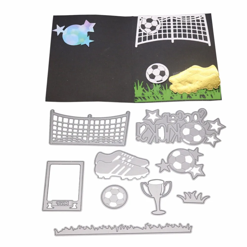 

9Pcs/set Football Frame Metal Steel Cutting Dies For Easter DIY Scrapbooking Paper Card Photo Album Decorative Embossing Stencil