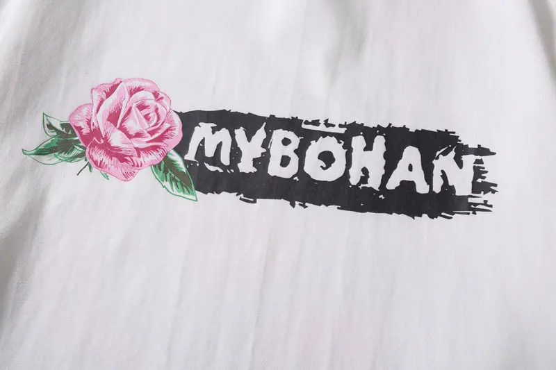 Rose Snake Flowers Print Tshirts 3