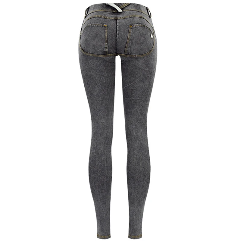 Cena Seksowne dżinsy z niską talią kobieta brzoskwinia Push Up Hip Skinny spodnie denimowe chłopak Jean dla kobiet legginsy elastyczne szare dżinsy Plus rozmiar