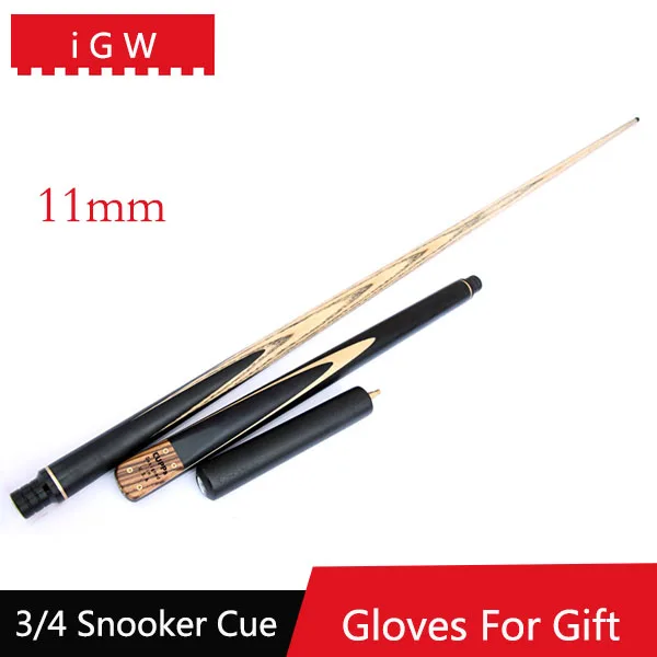 Cheap New Handmade 3/4 Snooker Cues Sticks 11mm Tips With Extension Billiard Cue Bilardo Isteka China
