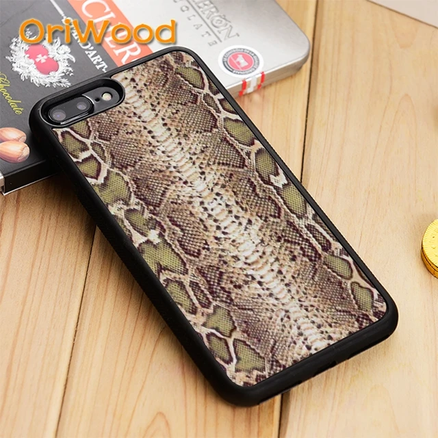 

OriWood Cobra Python Snake Skin Case cover for iPhone 5 6s 7 8 plus X XR XS 11 pro max Samsung Galaxy S6 S7 S8 S9 S10 plus