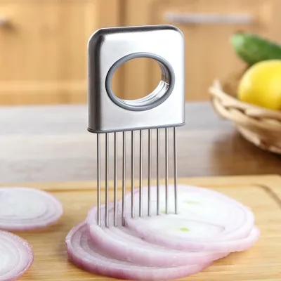 

Home kitchen vegetable knives 304 stainless steel onion cut meat needle Cutting protector 13.5*6.5*2cm