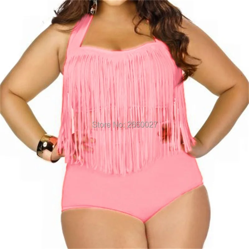 Женская однотонная Купальная юбка Монокини купальник большого размера плюс