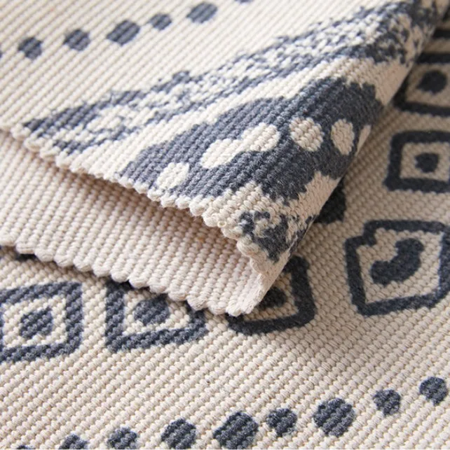 Geometric Nordic Cotton Linen Bedside Carpet Woven Mat Bathroom Living Room Carpets Hand Made Indian Rug Bohemia Printing Mat Geometric Nordic Cotton Linen Bedside Carpet Woven Mat Bathroom Living Room Carpets Hand Made Indian Rug Bohemia Printing Mat
