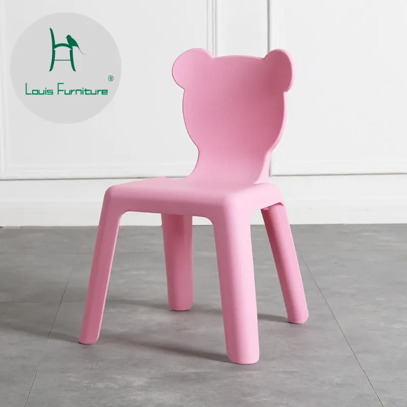 

Louis Fashion Children Chair Home Learning Chair Writing Sitting Posture Youth Lovely Simple Baby Work Plastic