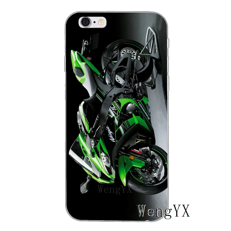 Kawasaki Ninja Zx R спортивный мотоцикл для iPhone X XR XS Max 8 7 plus 6s 6 plus SE 5S 5c 5 4S 4 iPod Touch чехол мягкий чехол для телефона - Цвет: Motorcycle-A-10