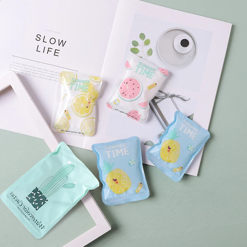 

JHD-Ice Bag Ice Pack Cute Portable Summer Summer Cooling Cold Compress Repeatedly Use Children Fever Travel Random Color
