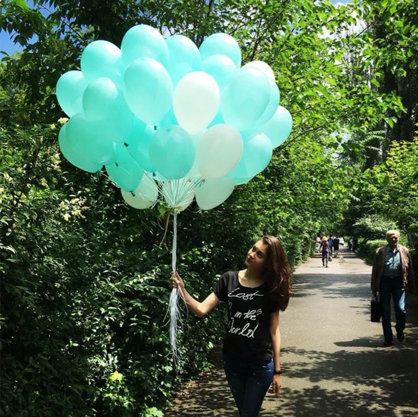

10pcs Mint Green Balloons or white latex balloon 10inch Tiffany Blue Party Supplies Wedding Decoration birthday Party toy