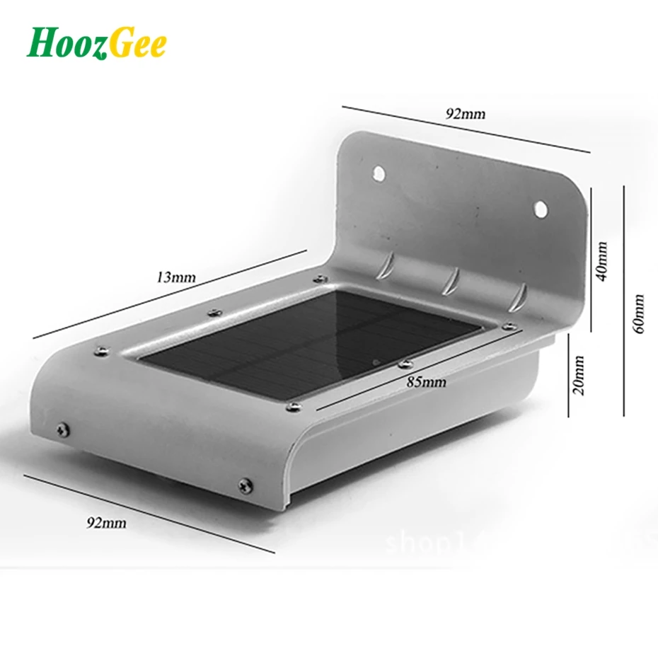 HoozGee Solar Wall Light Outdoor Super Bright Waterproof 16 LED PIR Motion Sensor Security Garden Lighting Patio Lamp