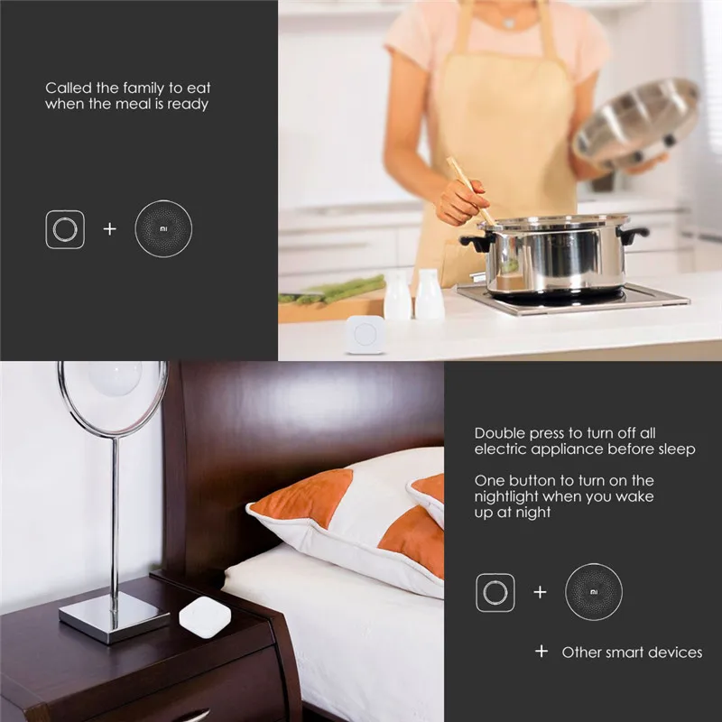 Xiaomi Aqara Smart Multi-Functional Intelligent Wireless Switch Key Built In Gyro Function Work With Android IOS Mijia APP (8)