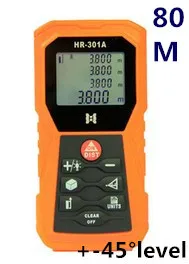 

Laser distance meter 80m rangefinder measuring tool distance meter range finder tape angle of level measurement HR-301A 011