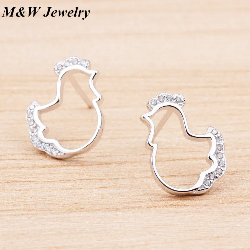 2017 Chicken Pure Silver Earrings 925 Silver Sexuality for Women Stud