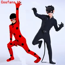 Disfraz Ladybug cat noir Cosplay Lady bug Halloween Christmas Costumes For Girls Wig Kids Marinette fancy Dress boys children
