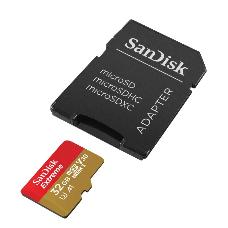 SanDisk Extreme Micro SD карта 256 ГБ/128 ГБ/64 Гб microSDXC U3 32 Гб microSDHC V30 U3 TF карта Carte SD UHS-I Поддержка MicroSD 4K UHD - Емкость: 32GB-A1