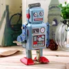 1pc Vintage Mechanical Clockwork Wind Up Metal Walking Robot Tin Toy Kids Gift Worldwide Hot Selling ► Photo 1/5