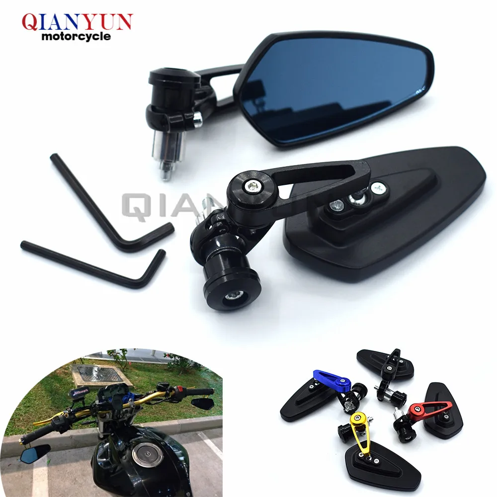 

Universal 7/8" 22mm CNC Aluminum Motorbike Rearview Side Handle Bar End Mirrors For Yamaha FZ1 FZ6 Fazer FZ8 FZ6R XJ6 MT07 MT09