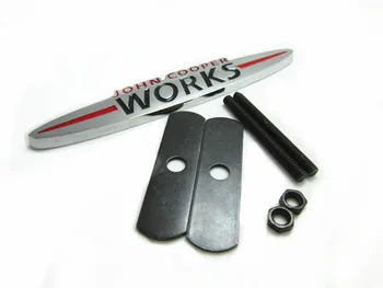 

1set John Cooper Works JCW Emblem Badge Logo Front Hood Grill For BMW Mini