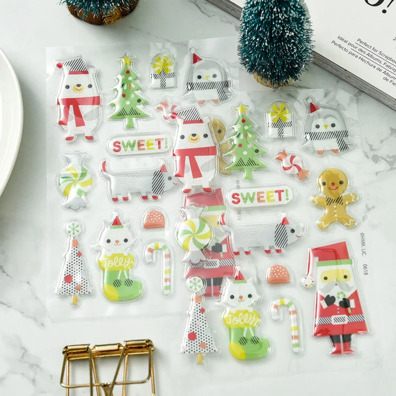 

YPP CRAFT Merry Christmas Self-adhesive Stickers for Scrapbooking/ DIY Crafts/ Card Making Decoration