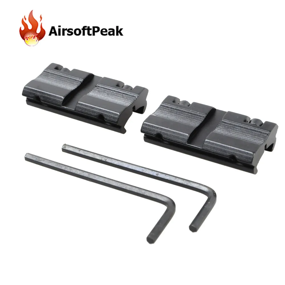 2pcs/Set Hunting Rifle Gun Scope Mounts Base Tactical 11mm Dovetail to 20mm Weaver Picatinny Rail Adapter Mount Accessory 2pcs/Set Hunting Rifle Gun Scope Mounts Base Tactical 11mm Dovetail to 20mm Weaver Picatinny Rail Adapter Mount Accessory