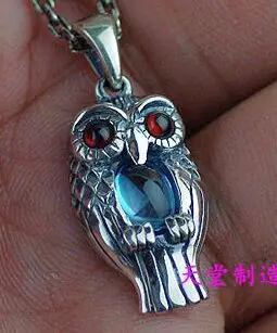 

Cute girls section 925 sterling silver fine Owl Pendant