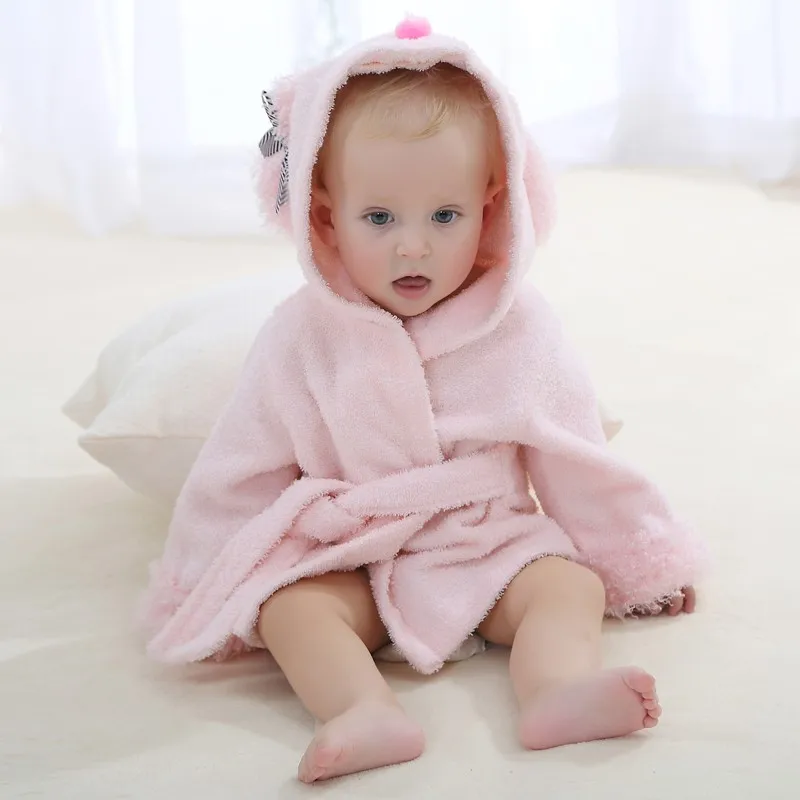 Estação de Moda do Miúdo com Capuz Animal do Bebê Roupão de Toalha Crianças dos Desenhos Animados do Miúdo Toalhas de Praia Modelagem Roupão Infantil Spa 0-12month 7 ESTAÇÃO de Moda DO MIÚDO Com Capuz