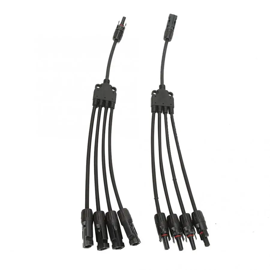 Solar Photovoltaic Connector Y-type Five-way One-four-turn Plug 2 pcs