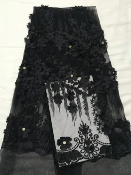

African Voile Lace Fabric 2018 High Quality Lace Swiss Voile lace In Switzerland Cotton Sky Blue Dresses For Women