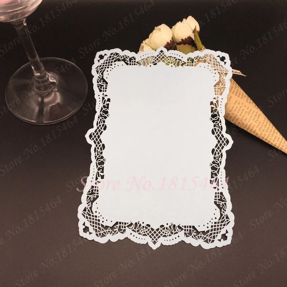 

30pcs Laser Cut Rose Menu Table Place Card,Handmade Invitation Card Customize Hotel Banquet Cafe Menu Card Party Decoration