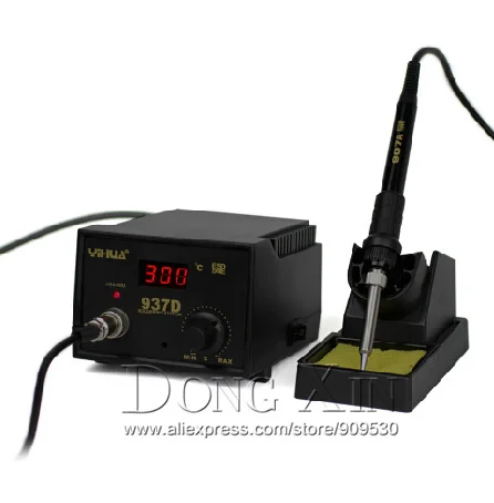 

Freeshipping ! YH-937D soldering station ESD 45W YH 937D 24V Digital thermostat heat gun Soldering Iron YH937D YIHUA 937D