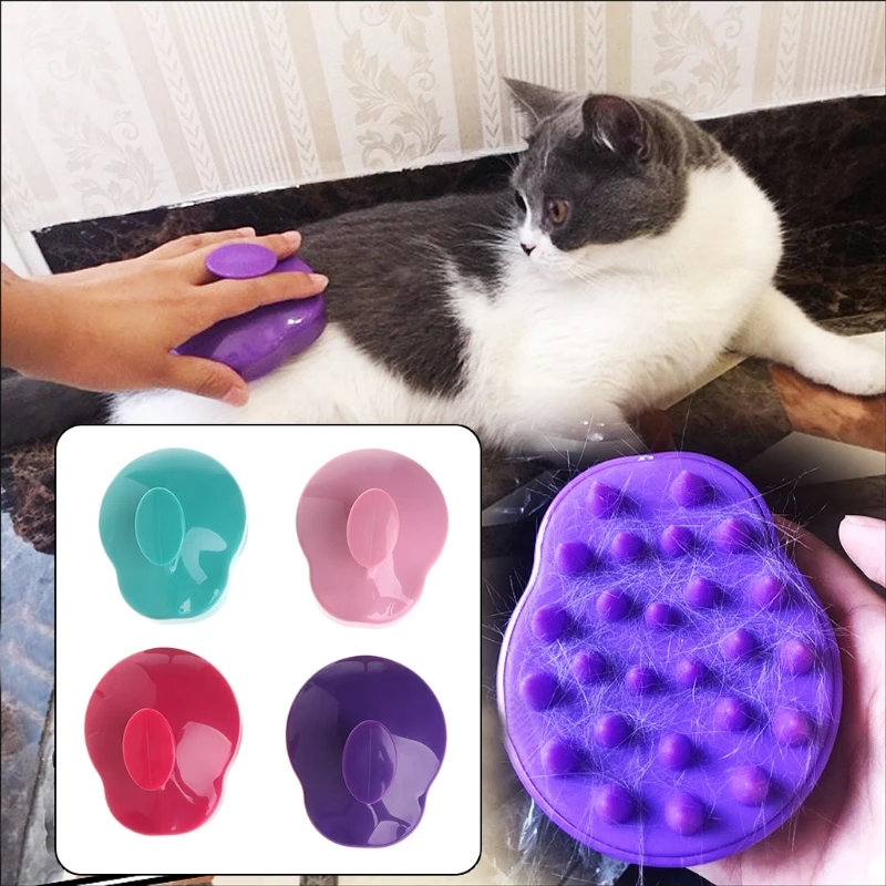 Silicone Dog Cat Brush Pet Grooming Tool Puppies Massage Hair Removal Comb Dogs Cats Brush
