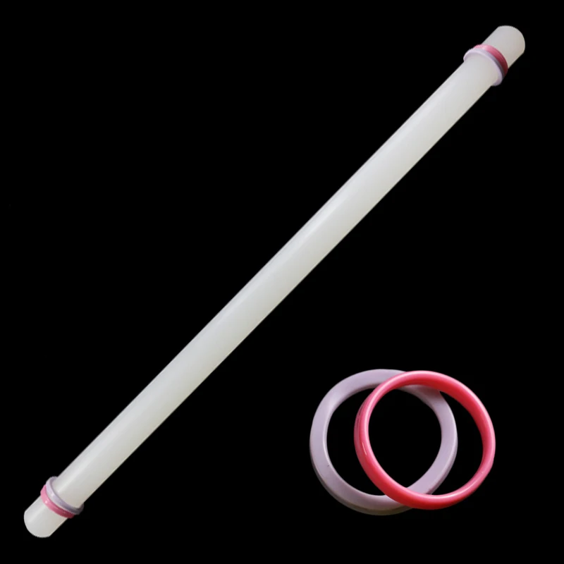 

High Quality Plastic White Non-stick Glide Fondant Rolling Pin Fondant Cake Dough Roller Decorating Cake Roller 50*2.5cm