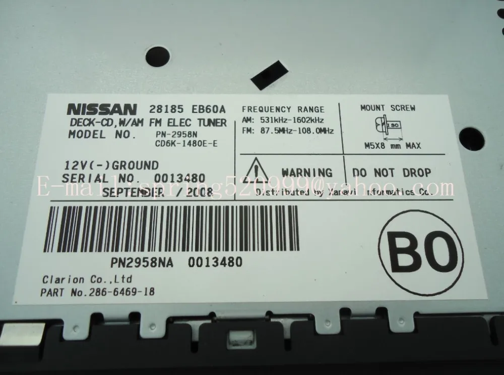 Nissan PN-2985N 6 CD with MP3 infiniti''