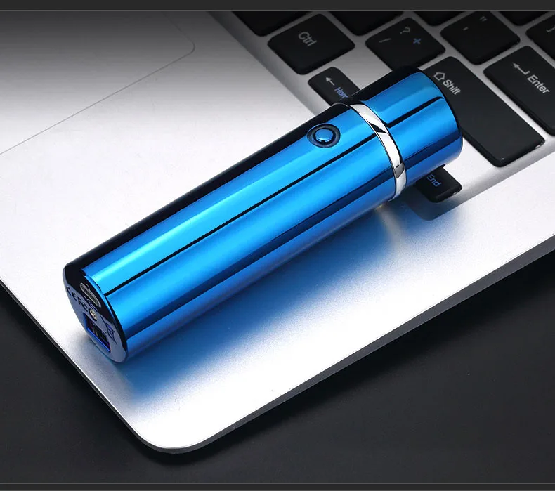 Плазменная Зажигалка Ciga Six ARC USB Зажигалка 550MAh Bettery для сигарет электронный воспламенитель сорняков Tabaco ветрозащитный - Цвет: blue