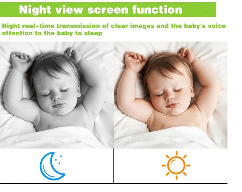 New video nanny babysitter 3.2inch IR Night vision 2 way talk 8 lullabies Temperature monitor baba electronics radio babysitter (12).jpg