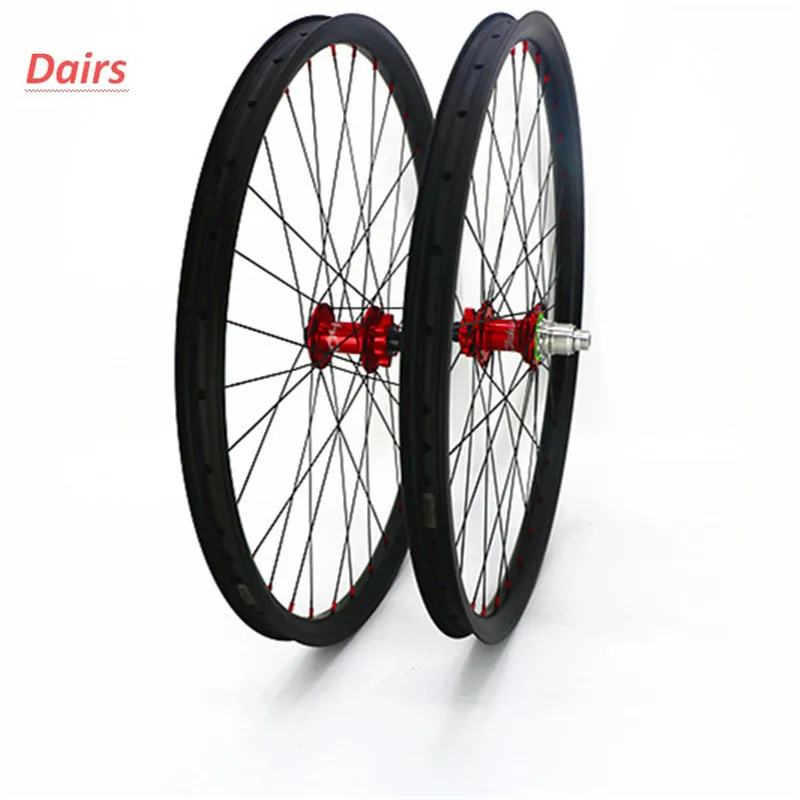 Excellent carbon mtb disc wheels 27.5er tubeless mtb wheelset 27.4x23mm Asymmetry carbon wheels hope 4 boost 110x15 148x12 CN424 0